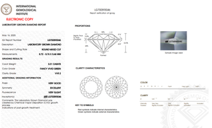 Diamante de Laboratorio Verde Intenso de 3.01CT |   Corte Portugués, VVS2, Certificado por IGI - Product Image 2