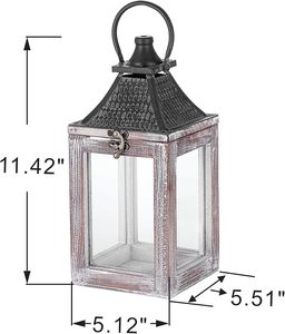 Farol de madera de diseño más vendido con cubierta de vidrio, portavelas decorativo para bodas, eventos y hoteles - Product Image 5