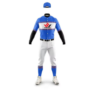 Men's Custom Sublimated Baseball Uniform Set Button <b>Down</b> Jersey <b>Pants</b> Cap Personalized Name Number Team Sports Wear - Product Image 5