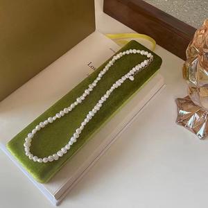 High-End Baroque Shaped S925 Silver Baby <b>Bead</b> <b>Necklace</b> with Small Pearl Ins Style Choker Collarbone Chain Exuding Temperament - Product Image 2