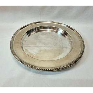 Silver Charger Plate With Vintage Ornate <b>Edge</b> Design <b>Border</b> Mirror Polish <b>Metal</b> Plates & Dish For Serving Food Event Supplies - Product Image 2