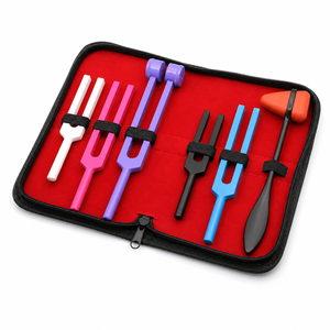 Juego de Diapasones de Aluminio Ponderados de Grado Clínico para Pruebas Sensoriales Nerviosas, Kit de Diagnóstico con Martillo para Examen de Audición ORL - Product Image 3