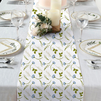 Chemin de table en coton pour table à manger, élégant chemin de table décoratif pour cuisine, salle à manger et décoration de fête