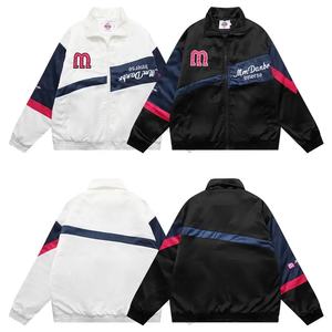 Customized Men's Classic Bomber <b>Jacket</b> Solid Color Autumn Fashion with Stand Collar Casual Cotton Body Full Zipper OEM - Product Image 3