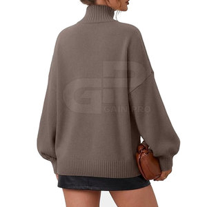 Sudadera de Moda para Mujer con Cuello Alto, de Algodón, Manga Larga, Personalizada, Deportiva, para Gimnasio, Entrenamiento, Casual, Ropa de Calle, Abrigo Cálido - Product Image 5