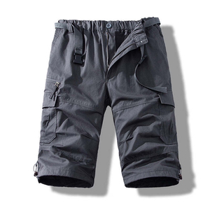 Classic Summer Daily Casual Fashion Solid Relaxed Fit <b>Cargo</b> Shorts Quick DryColor Outdoor Breathable shorts for men's - Product Image 4