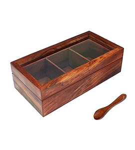 <b>Wood</b> Spice <b>Box</b> High Quality <b>Wood</b> Herb Organizer <b>Box</b> Flower Design Stylish <b>Wood</b> Masala Dabba Organizer Spice <b>Box</b> - Product Image 2