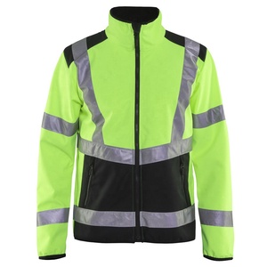 TriPro Sports High Visibility Safety Jacket Reflective Workwear CE Certified Polyester Zip Warning Jacket for Road <b>Running</b> - Product Image 1