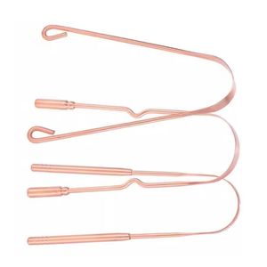 ชุดที่ขูดลิ้นสีโรสโกลด์ชมพู 3 ชิ้น รูปตัวยู ทำจากลวดสแตนเลส สำหรับทำความสะอาดช่องปาก กำจัดแบคทีเรีย กลิ่นปาก สำหรับผู้ใหญ่ ใช้ซ้ำได้ - Product Image 2