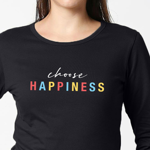 Women <b>Long</b> Sleeve O-Neck T-Shirt Solid Color Knitted Casual <b>Top</b> Regular Fit Full Sleeve <b>Black</b> - Product Image 3
