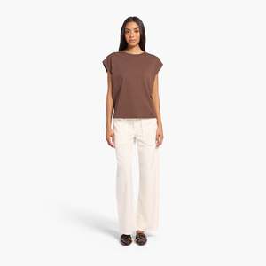 T-shirt d'été pour femme à manches courtes en jersey ample, col rond, couleur unie, 100 % coton, style streetwear, nouvelle collection, vente chaude - Product Image 2