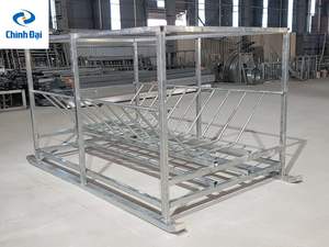 Durable Round <b>Hay</b> Bale <b>Feeder</b> Stand for Livestock Perfect for Sheep, Goats, and Horses - Product Image 2