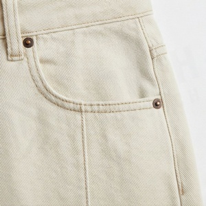 Jupe courte en jean taille haute pour femme, couleur unie, style décontracté avec poches, à porter toute l'année - Product Image 5