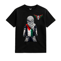 T-shirt personnalisé en coton à manches courtes pour hommes et femmes, col rond, avec message imprimé Ukraine et Palestine, slogan personnalisé