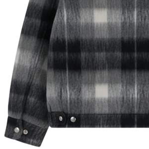 Chaqueta a Cuadros con Cuello en Contraste para Hombre en Blanco y Negro con Cierre de Cremallera de Diseño Elegante y Tela de Alta Calidad - Product Image 5