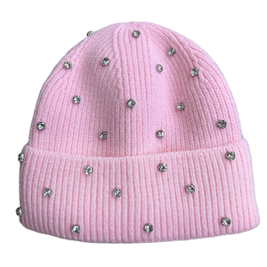 Bonnet tricoté unisexe pour l'hiver, doux, chaud, respirant, imperméable, orné de motifs numériques et de diamants, idéal pour les fêtes, les tenues décontractées ou comme cadeau - Product Image 2
