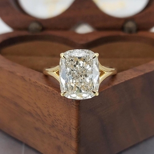 Bague pour femme en diamant de laboratoire certifié IGI, couleur F, jaune, 3 carats, taille Radiant, VS1, 18 carats, 2,5 grammes, diamant de laboratoire certifié IGI - Product Image 2