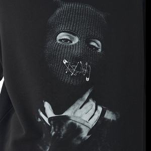 2024 personalizado Regular Fit hombres pulóver sudadera Color sólido 100% algodón polar ecológico Casual ropa de invierno pantalla de seda - Product Image 5