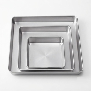 Molde Cuadrado Profundo de Aluminio para Hornear Pasteles en Capas, Antiadherente, de Calentamiento Uniforme, Juego de Moldes Profesionales para Brownies, Utensilios de Panadería Comercial - Product Image 2