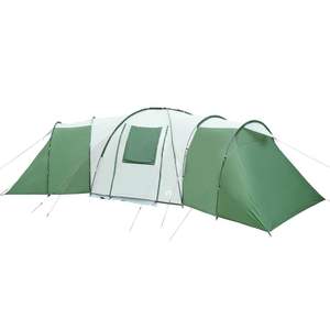 Carpa de Camping Familiar Tipo Domo Impermeable Verde para 12 Personas - Product Image 5