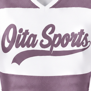 Ensemble d'uniforme de cheerleading sublimé blanc-mauve sans manches, haut et jupe pour équipe sportive, tenue de sport pour entraînement, performance et compétition - Product Image 3