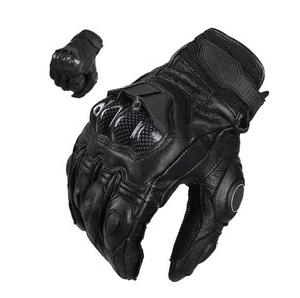 Gants de moto d'été classiques Protection des articulations imperméables en peau de mouton en cuir curseurs de paume utilisation en plein air écran tactile - Product Image 1