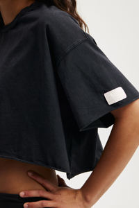 T-shirt court d'été personnalisé pour femme, 100 % coton, avec impression en relief et boutons, col rond décontracté, vente en gros - Product Image 5