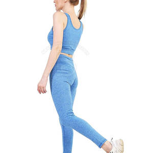 Conjunto de Yoga de 3 Piezas Personalizado, Sin Costuras, para Gimnasio y Entrenamiento, Spandex/Nailon, Secado Rápido, Manga Larga, Cintura Alta, Deportivo - Product Image 5