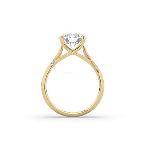 Bague en diamant de laboratoire de 2,54 carats VS1 certifiée IGI, taille brillant rond, or 14 carats blanc, jaune, rose, solitaire de fiançailles, bijoux de luxe - Product Image 3