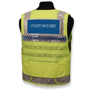 High Quality Multifunctional <b>Dog</b> Handler Safety <b>Vest</b> Front Zipper High Visibility Reflective Polyester Unisex Guard Uniform - Product Image 6