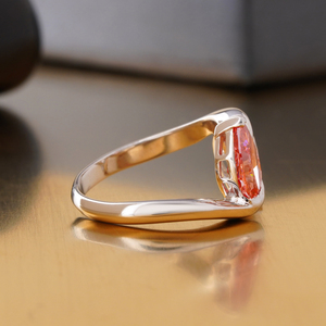 Vivid Red Pear Cut Lab Grown Diamond <b>Ring</b> 14K <b>Gold</b> Rare Color Statement Fine Jewelry Fancy Fashion <b>Rings</b> - Product Image 3