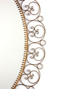 Oval Iron <b>Mirror</b> With Scroll Design Traditional Wall Decor Beautifully <b>Crafted</b> By KHOOSI OVERSEAS - Product Image 6