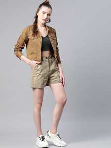 Nouvelle jupe cargo mini sexy d'été à taille haute avec poches à rabat et cordon de serrage pour femme, style streetwear, short cargo pour femme - Product Image 4