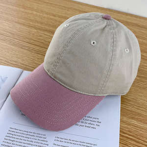 หมวกเบสบอลสีชมพูขาว 2 สี คุณภาพสูง กีฬา ใหม่ ขายส่ง ปักโลโก้ตามสั่ง 6 แผง - Product Image 2