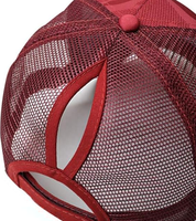 Summer Mesh Trucker Hat Snapback Cap Chapeau Femme Fashion Messy Hair Bun Ponytail Baseball Caps for Women
