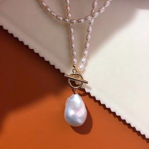 Colliers pendentifs de mode Aobai 10-13mm 5-6mm en perles naturelles de haute qualité, chaîne fleur, remplacement, forte luminosité, micro défauts, 18K - Product Image 3