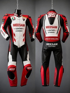 Traje de Motociclismo Unisex de Cuero Premium, Manga Larga, Protección Interna/Externa, Ventilación Transpirable, Ajuste Cómodo - Product Image 3