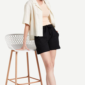 Shorts de yoga sans couture respirants pour femme, en molleton, séchage rapide, taille mi-haute, style cycliste, pour l'entraînement et la gym - Product Image 4