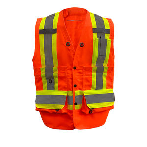 Chaleco de Seguridad Reflectante de Poliéster de Alta Visibilidad al por Mayor, Personalizable en Varios Colores - Product Image 3