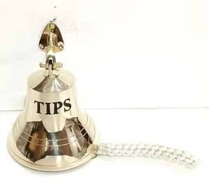 New Brass Ship Bell TIPS Engraved Plain Polished MAnufacturer Exporter of Nautical Metal Ship Bell Customized solid Brass metal