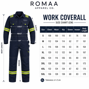 Navy Blue Lime Yellow Reflective Hi Visibility Industrial Work Coverall Heavy Duty Spandex <b>Waterproof</b> <b>Overall</b> Utility Pockets - Product Image 4