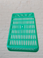 Rechthoekige kunststof bak 100% virgin PP 26x36x9cm kunststof mand/krat voor landbouw fruit groenten