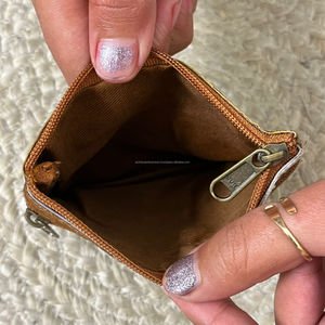 Real Handmade Hair on Hide Fur Leather Coin Change Purse Oval Credit Card Holder Case Western Stylish Cute <b>Small</b> Oval <b>Wallet</b> - Product Image 6