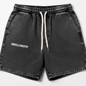 Shorts en jean délavé sur mesure pour hommes, décontractés, été, pur coton, respirants, écologiques, service OEM - Product Image 1