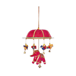 Top vente meilleure qualité coton oiseau et éléphant tenture murale décor à la maison carillons éoliens Diwali cadeau décoration de fête - Product Image 2