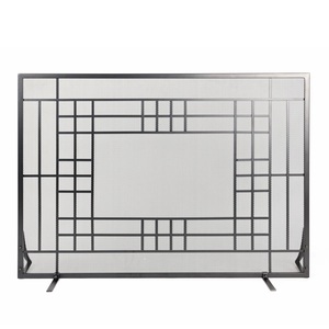 Más Vendido: Protector de Chimenea Metálico Plegable con Marco de Caja, Malla Resistente al Calor y Protección Contra Chispas, Escudo Moderno para Chimenea - Product Image 4