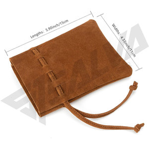 Custom Embossed Luxury PU Leather & leather <b>Drawstring</b> <b>Pouch</b> Bag for Glasses Dice Camera Watch & Jewellery custom Material - Product Image 2