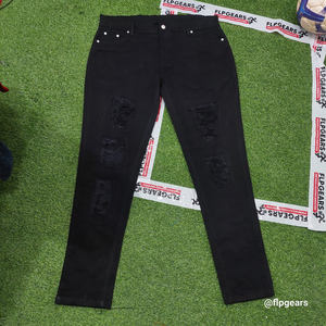 Pantalones de mezclilla casuales de cintura media para mujer, talla grande, a la moda, elásticos, transpirables, con bordado de estilo urbano, ¡los más vendidos! - Product Image 3