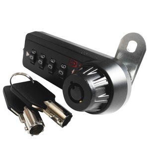 Serrure à came en alliage de zinc chromé avec clé de secours pour la sécurité des armoires - Product Image 1