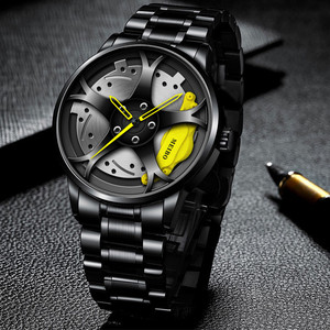 Reloj de Lujo para Hombre, Diseño de Rueda de Coche, Caja de Acero Inoxidable, Esfera de Cristal, Modelo ODM 7069 - Product Image 5